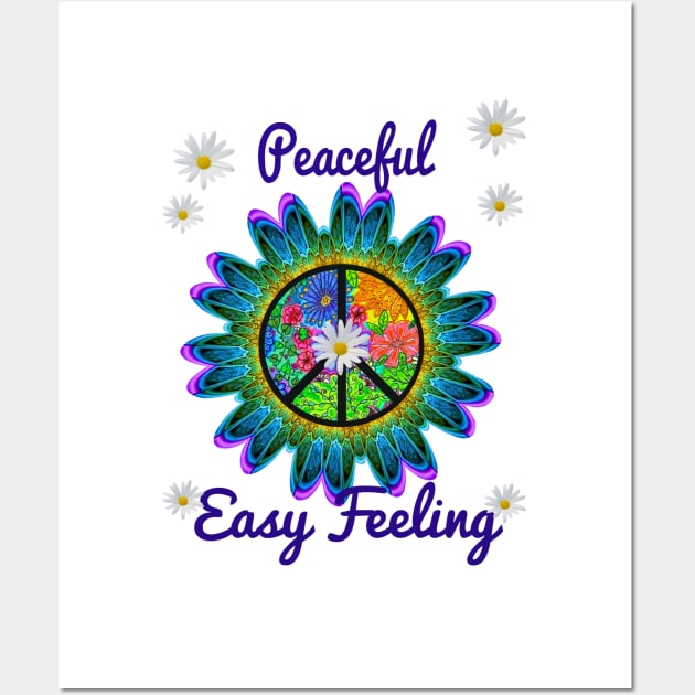 Peaceful Easy Feeling Hippie Flower Wall Art by Raul Caldwell